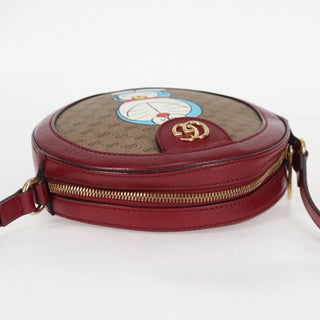 Gucci Doraemon Round Shoulder Bag Printed Mini GG Coated Canvas