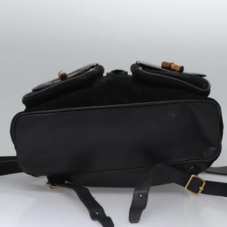 Gucci Vintage Bamboo Backpack Leather
