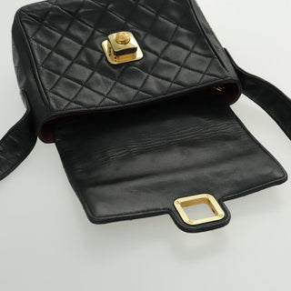 Chanel Vintage CC Pushlock Flap Bag Quilted Lambskin