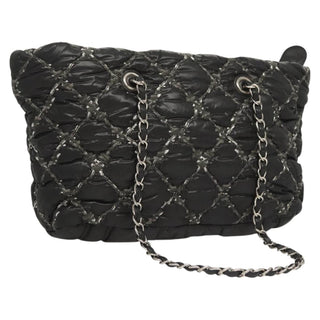 Chanel Tweed on Stitch Zip Tote Quilted Nylon