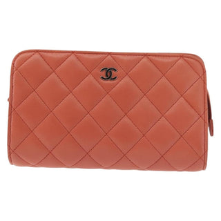 Chanel Classic Double Pocket Zip Pouch Quilted Lambskin
