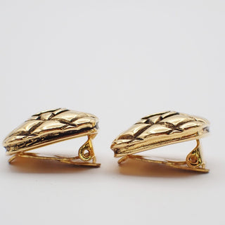 Chanel Vintage CC Square Clip-On Earrings Metal
