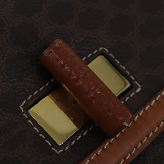 Celine Vintage Convertible Top Handle Bag Macadam Coated Canvas