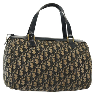 Christian Dior Vintage Trotter Boston Bag Diorissimo Canvas