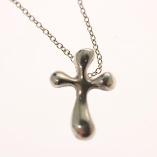 Tiffany & Co. Elsa Peretti Cross Pendant Necklace Sterling Silver
