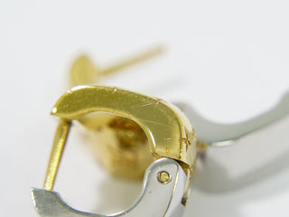 Louis Vuitton Bicolor Nanogram Hoop Earrings Metal