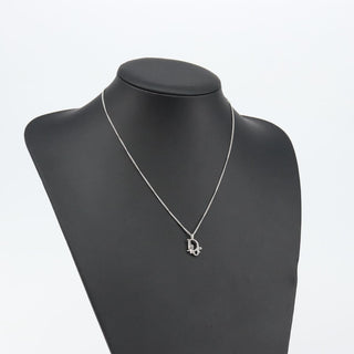 Christian Dior Logo Pendant Necklace Metal