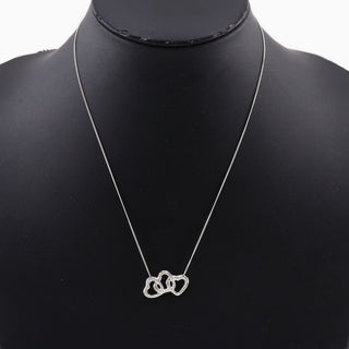Tiffany & Co. Triple Heart Pendant Necklace Sterling Silver