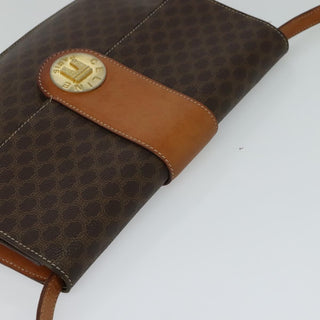 Celine Vintage Macadam Shoulder Bag Canvas and Leather