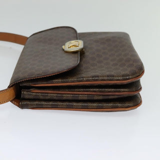 Celine Vintage Macadam Shoulder Bag Canvas and Leather