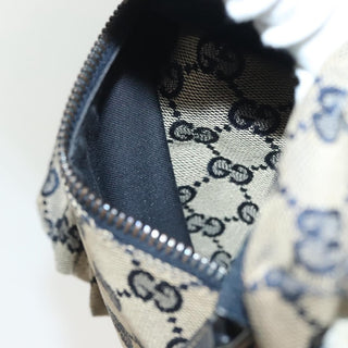 Gucci Vintage Double Belt Bag GG Canvas with Leather