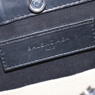 Balenciaga Navy Pochette Canvas and Leather