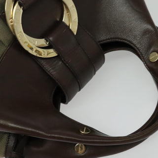 Bvlgari Chandra Hobo Canvas and Leather
