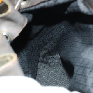 Gucci Vintage Bamboo Bucket Bag Nylon and Leather