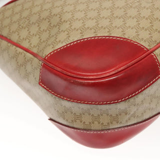 Celine Vintage Macadam Shoulder Bag Canvas and Leather
