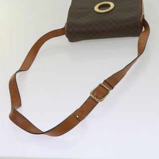Celine Vintage Macadam Shoulder Bag Canvas and Leather