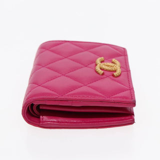 Chanel Textured CC Bifold Wallet Quilted Caviar