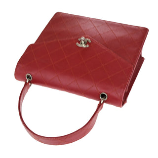 Chanel Vintage CC Flap Top Handle Calfskin Leather