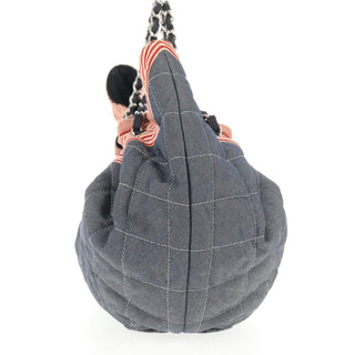 Chanel Stretch Spirit Cabas Quilted Denim