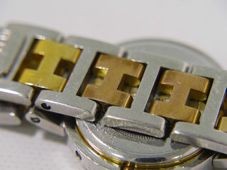 Hermes Clipper Quartz Watch Stainless Steel with Plated Metal and Mother of Pearl