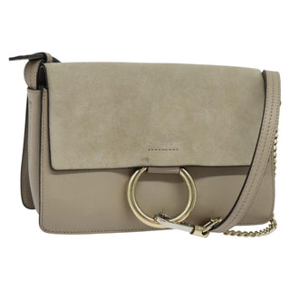 Chloe Faye Shoulder Bag Leather and Suede