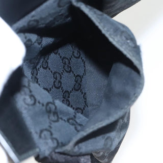 Gucci Vintage Double Belt Bag GG Canvas with Leather