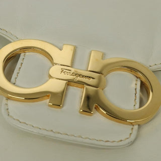 Salvatore Ferragamo Gancini Flap Drawstring Backpack Leather