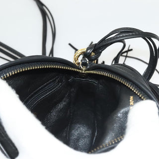 Chanel Vintage Round Tassel Crossbody Bag Quilted Satin