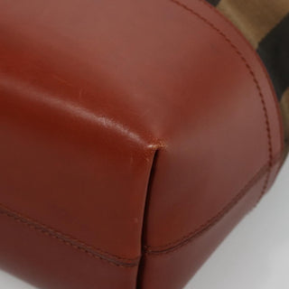 Fendi Pequin Roll Tote Canvas and Leather