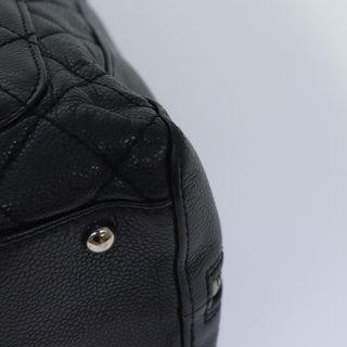 Chanel Vintage CC Zip Around Bowler Bag Quilted Caviar