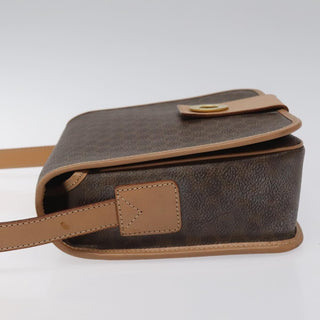 Celine Vintage Macadam Shoulder Bag Canvas and Leather