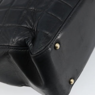 Chanel Chocolate Bar CC Tote Quilted Leather