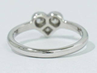 Tiffany & Co. Sentimental Heart Charm Ring Platinum with Pave Diamonds