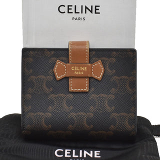 Celine Strap wallet Triomphe coated canvas