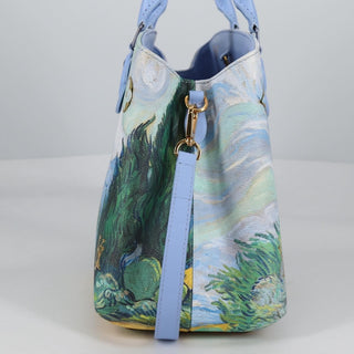 Louis Vuitton Montaigne Handbag Limited Edition Jeff Koons Van Gogh Print Canvas