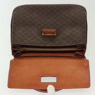 Celine Vintage Convertible Top Handle Bag Macadam Coated Canvas