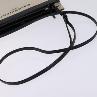 Balenciaga Navy Pochette Canvas and Leather