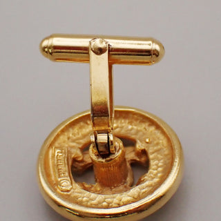 Chanel Round CC Plate Cufflinks Metal