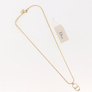 Christian Dior CD Pendant Necklace Metal