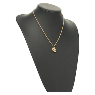 Christian Dior CD Pendant Necklace Gold-plated