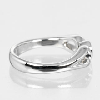 Tiffany & Co. Paloma Picasso Hammered Solitaire Ring 18K White Gold with Diamond