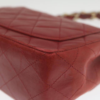 Chanel Vintage Square Chain Handle Flap Bag Quilted Lambskin