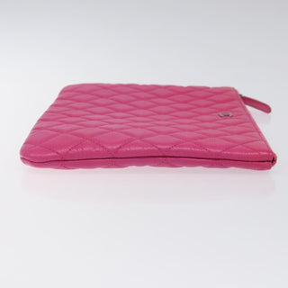 Chanel O Case Clutch Quilted Caviar