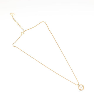 Christian Dior Vintage CD Round Pendant Necklace Metal