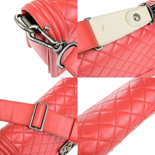 Chanel Boy Flap Bag with Strap Quilted Lambskin