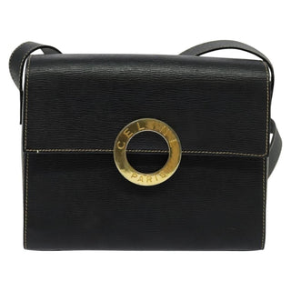 Celine Vintage Circle Logo Crossbody Bag Leather