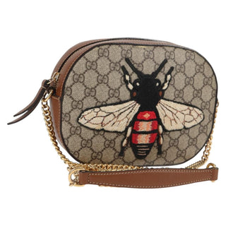 Gucci Chain Crossbody Bag Blooms Print GG Coated Canvas