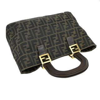Fendi Vintage FF Handle Tote Zucca Canvas