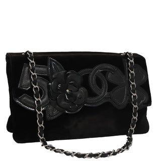 Chanel Camellia No.5 Chain Flap Bag Velvet