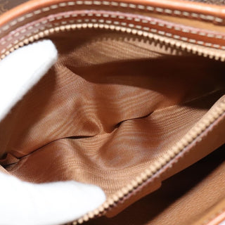 Celine Vintage Macadam Shoulder Bag Canvas and Leather